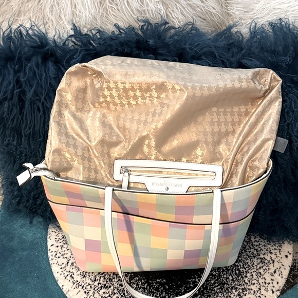 Karl Lagerfeld Paris Large Zip Top Tote style Shoulder Bag - Picture 16 of 16